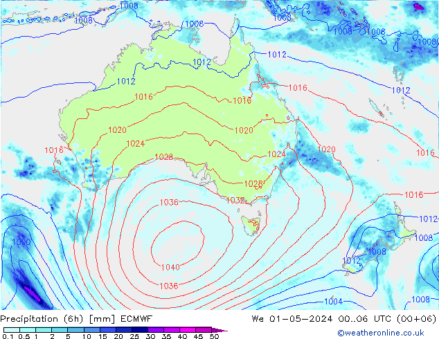 Z500/Rain (+SLP)/Z850 ECMWF St 01.05.2024 06 UTC