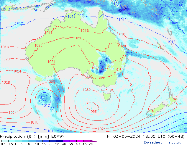 Z500/Rain (+SLP)/Z850 ECMWF Sex 03.05.2024 00 UTC