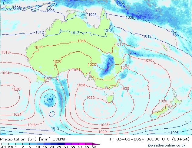 Z500/Regen(+SLP)/Z850 ECMWF vr 03.05.2024 06 UTC