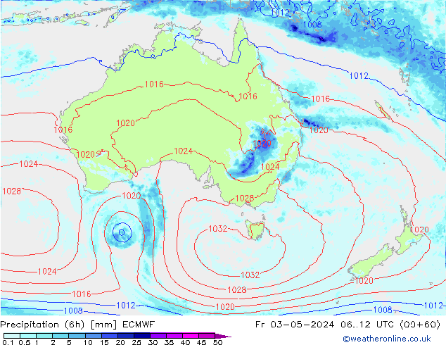 Z500/Rain (+SLP)/Z850 ECMWF Pá 03.05.2024 12 UTC