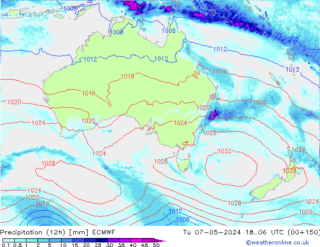 Precipitación (12h) ECMWF mar 07.05.2024 06 UTC