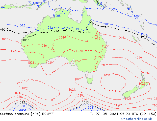 Presión superficial ECMWF mar 07.05.2024 06 UTC