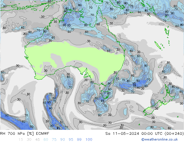 RH 700 hPa ECMWF Sa 11.05.2024 00 UTC