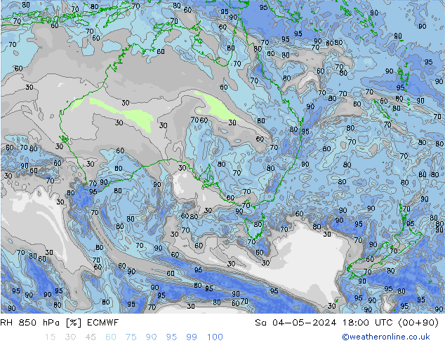 RH 850 hPa ECMWF Sa 04.05.2024 18 UTC