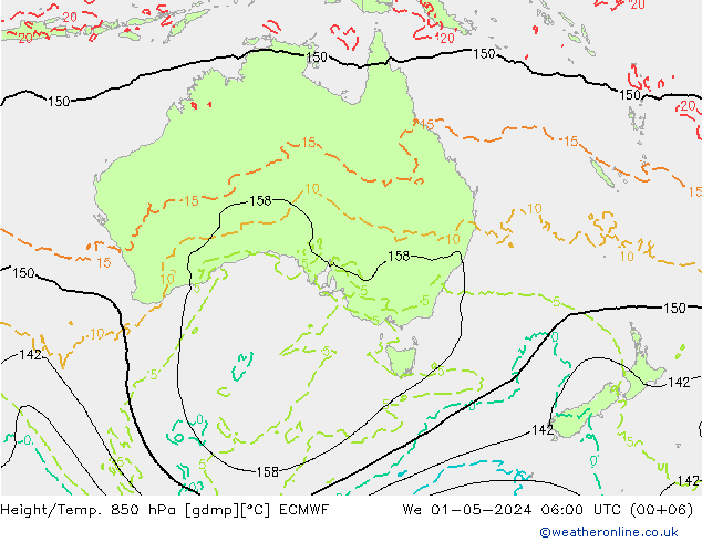 Z500/Rain (+SLP)/Z850 ECMWF  01.05.2024 06 UTC