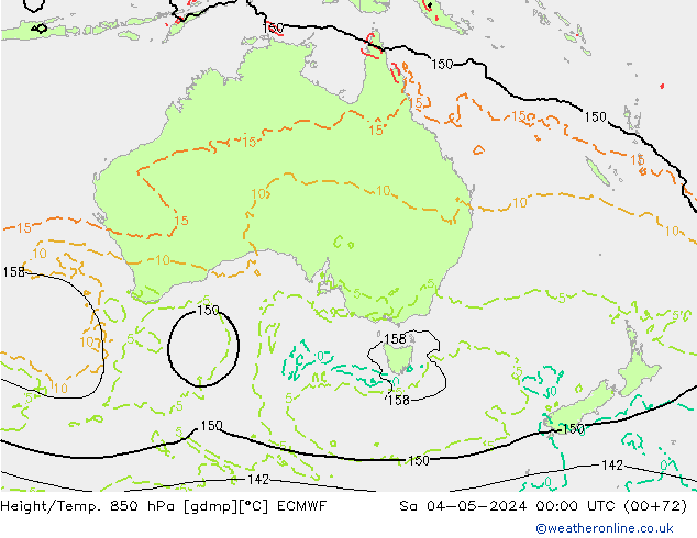 Height/Temp. 850 hPa ECMWF  04.05.2024 00 UTC