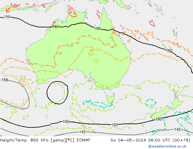 Z500/Yağmur (+YB)/Z850 ECMWF Cts 04.05.2024 06 UTC