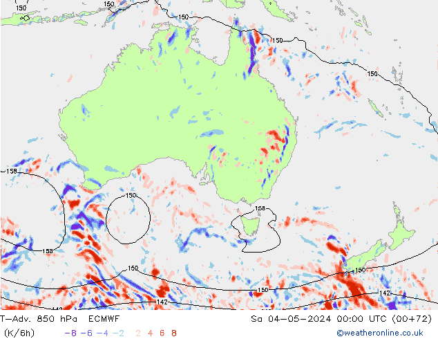 T-Adv. 850 hPa ECMWF Sa 04.05.2024 00 UTC