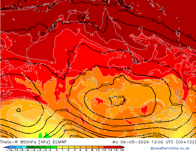 Theta-W 850hPa ECMWF lun 06.05.2024 12 UTC