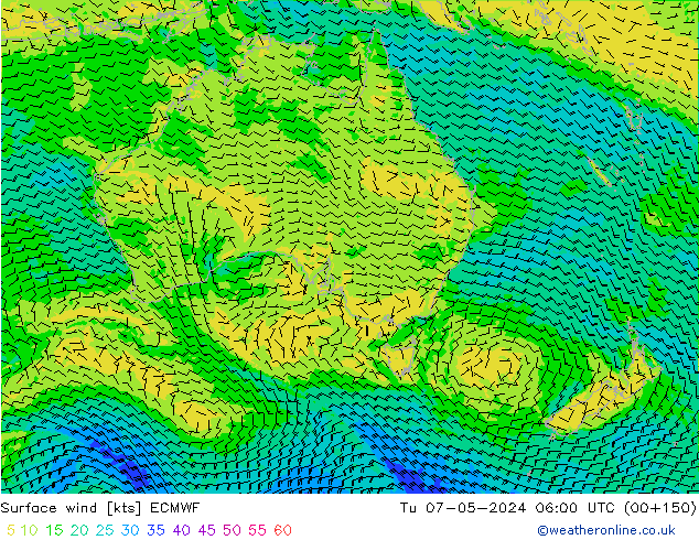 Surface wind ECMWF Tu 07.05.2024 06 UTC