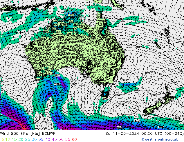 Wind 850 hPa ECMWF Sa 11.05.2024 00 UTC