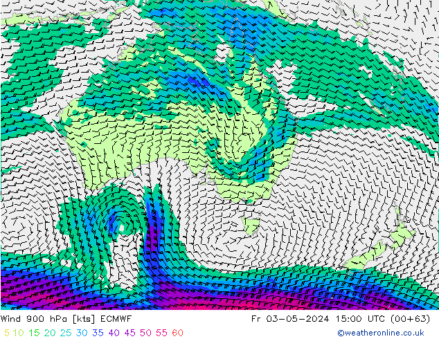 Wind 900 hPa ECMWF Fr 03.05.2024 15 UTC