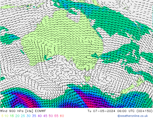 Viento 900 hPa ECMWF mar 07.05.2024 06 UTC