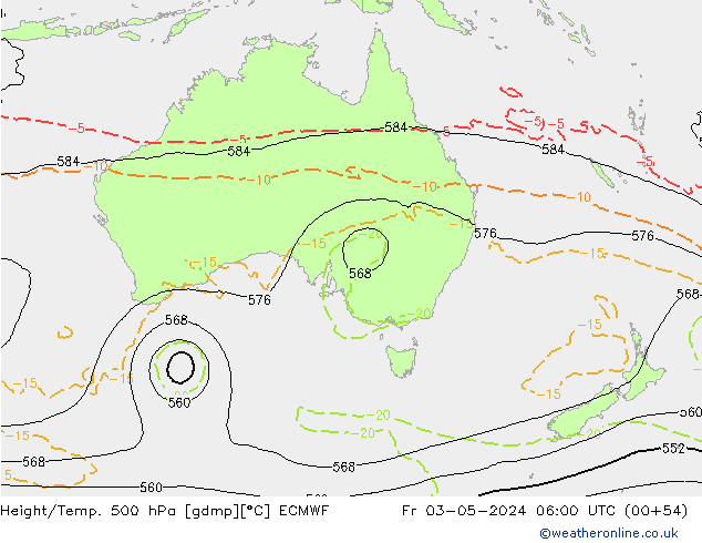 Z500/Regen(+SLP)/Z850 ECMWF vr 03.05.2024 06 UTC