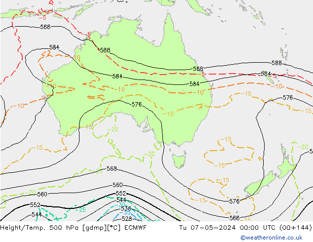 Z500/Rain (+SLP)/Z850 ECMWF Tu 07.05.2024 00 UTC