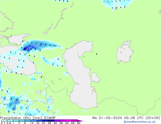 Z500/Rain (+SLP)/Z850 ECMWF We 01.05.2024 06 UTC