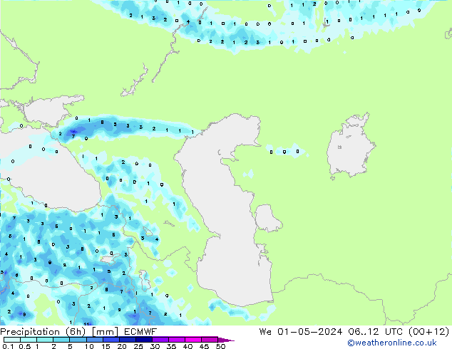 Z500/Regen(+SLP)/Z850 ECMWF wo 01.05.2024 12 UTC