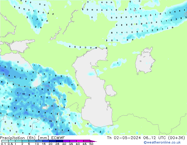 Z500/Rain (+SLP)/Z850 ECMWF Th 02.05.2024 12 UTC