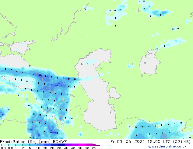 Yağış (6h) ECMWF Cu 03.05.2024 00 UTC