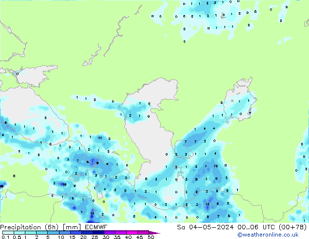 Z500/Rain (+SLP)/Z850 ECMWF sab 04.05.2024 06 UTC