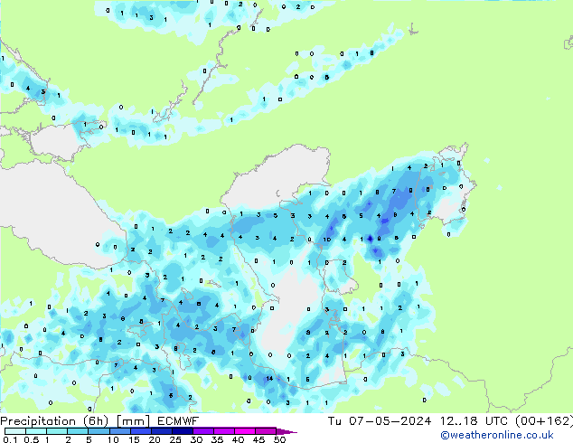 Z500/Regen(+SLP)/Z850 ECMWF di 07.05.2024 18 UTC