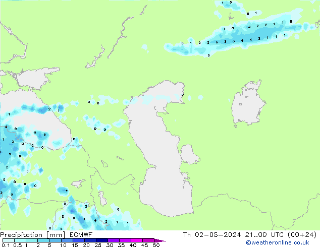 Precipitation ECMWF Th 02.05.2024 00 UTC