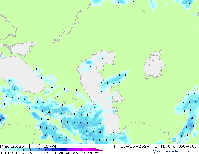 Precipitation ECMWF Fr 03.05.2024 18 UTC