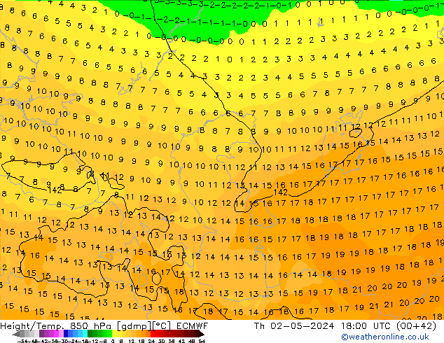 Z500/Rain (+SLP)/Z850 ECMWF jeu 02.05.2024 18 UTC