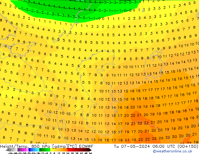 Z500/Rain (+SLP)/Z850 ECMWF Tu 07.05.2024 06 UTC