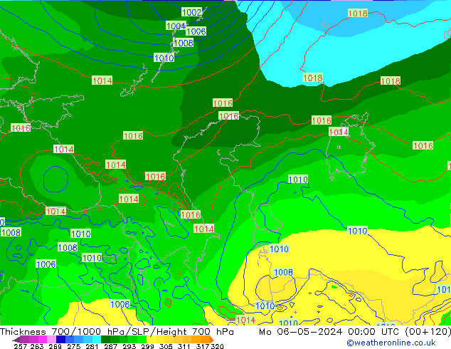 Thck 700-1000 hPa ECMWF Seg 06.05.2024 00 UTC