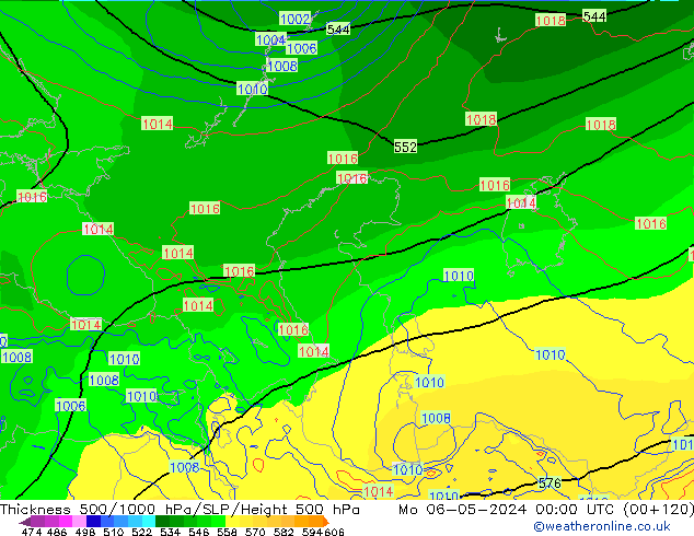 Thck 500-1000hPa ECMWF Seg 06.05.2024 00 UTC