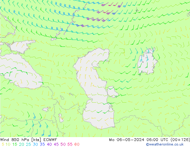 Wind 850 hPa ECMWF Mo 06.05.2024 06 UTC