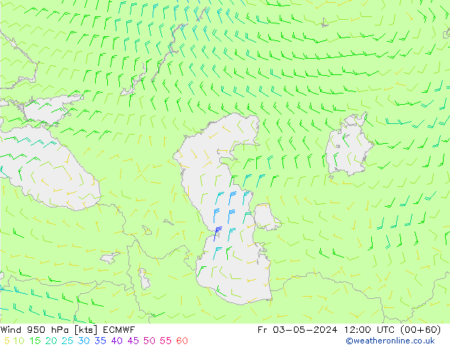  950 hPa ECMWF  03.05.2024 12 UTC