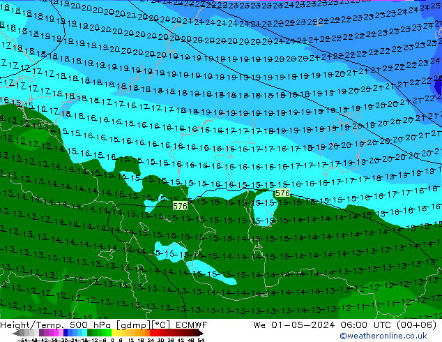 Z500/Rain (+SLP)/Z850 ECMWF mié 01.05.2024 06 UTC