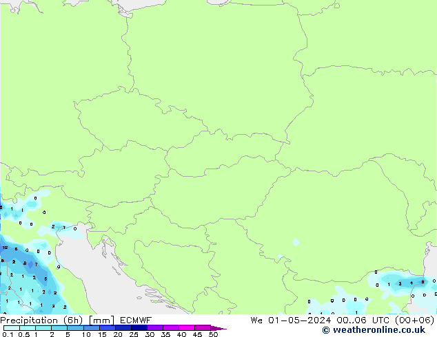 Z500/Rain (+SLP)/Z850 ECMWF śro. 01.05.2024 06 UTC