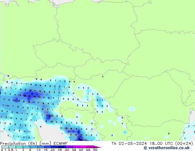 Z500/Rain (+SLP)/Z850 ECMWF gio 02.05.2024 00 UTC