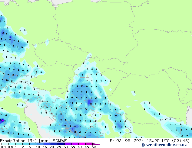 Z500/Rain (+SLP)/Z850 ECMWF Fr 03.05.2024 00 UTC