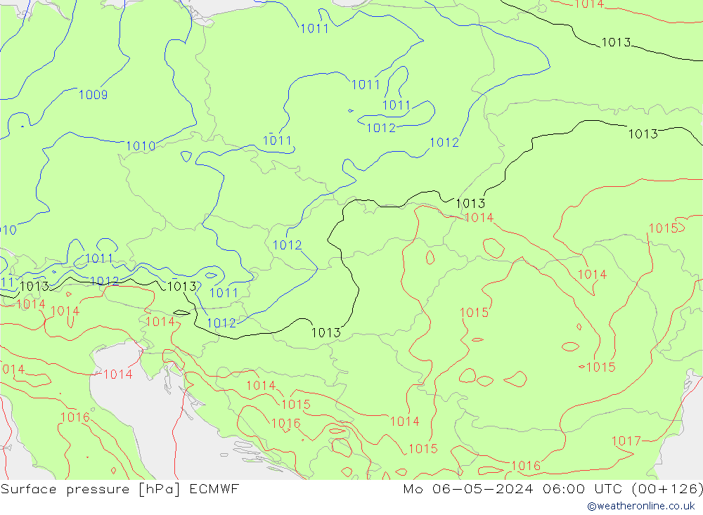 pression de l'air ECMWF lun 06.05.2024 06 UTC