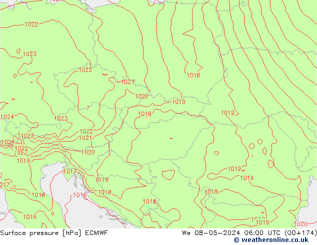 приземное давление ECMWF ср 08.05.2024 06 UTC