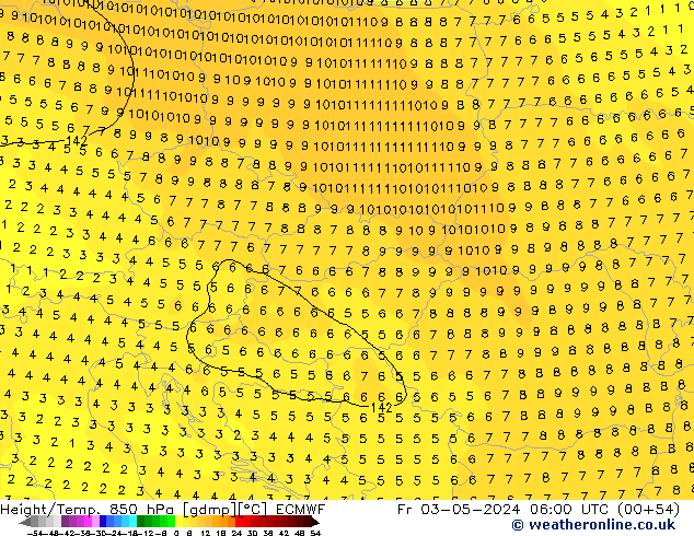 Z500/Rain (+SLP)/Z850 ECMWF Pá 03.05.2024 06 UTC