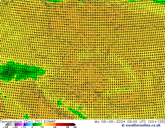 température (2m) ECMWF lun 06.05.2024 06 UTC