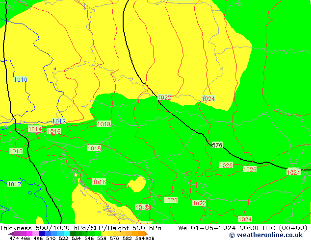 Thck 500-1000hPa ECMWF mer 01.05.2024 00 UTC