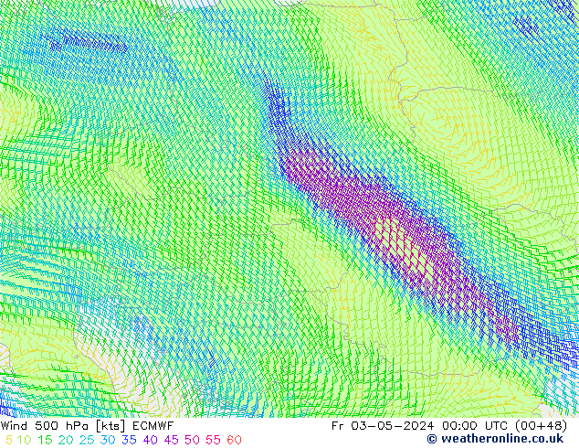  500 hPa ECMWF  03.05.2024 00 UTC
