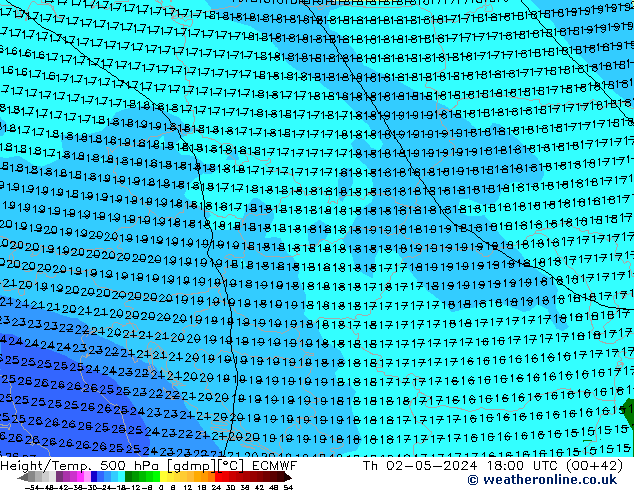 Z500/Rain (+SLP)/Z850 ECMWF Th 02.05.2024 18 UTC