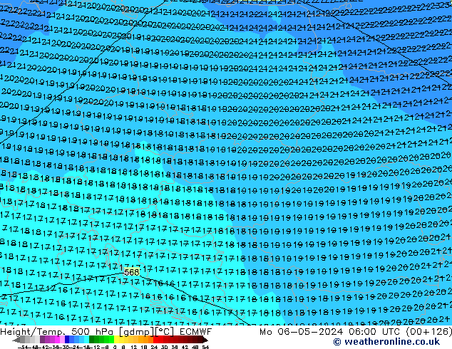 Géop./Temp. 500 hPa ECMWF lun 06.05.2024 06 UTC