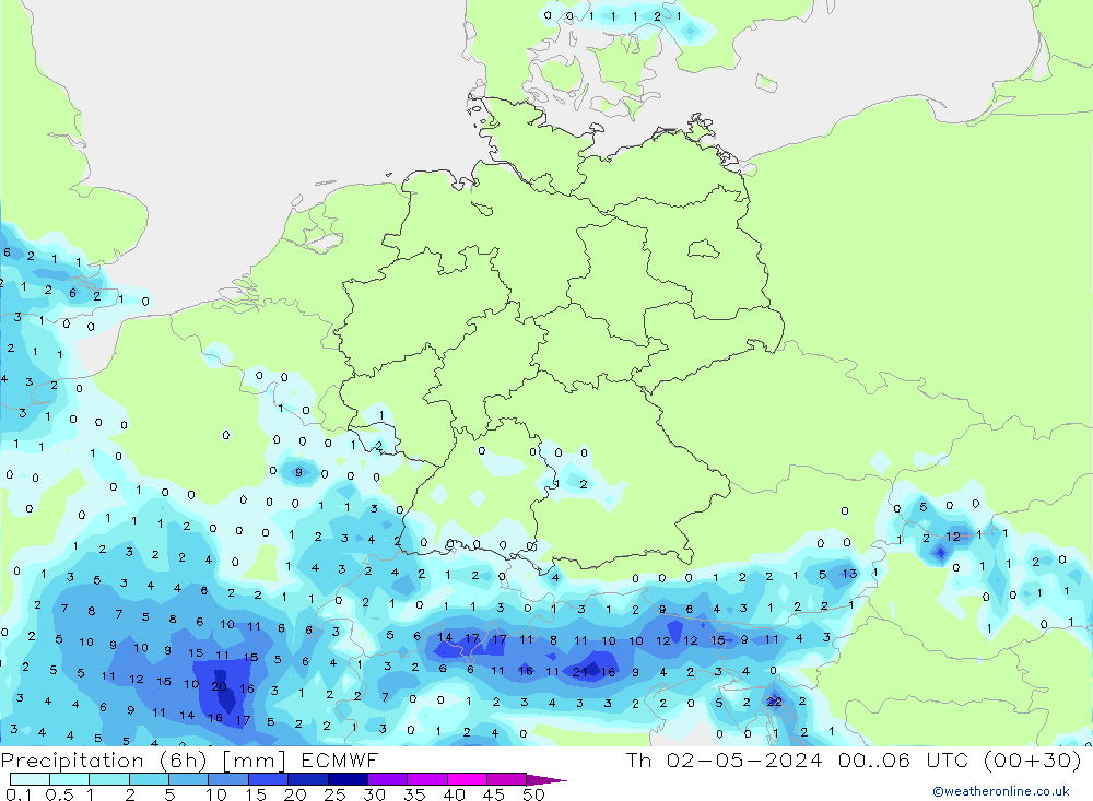 Z500/Rain (+SLP)/Z850 ECMWF чт 02.05.2024 06 UTC