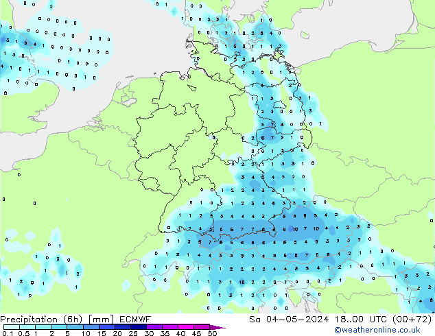 Z500/Rain (+SLP)/Z850 ECMWF sab 04.05.2024 00 UTC