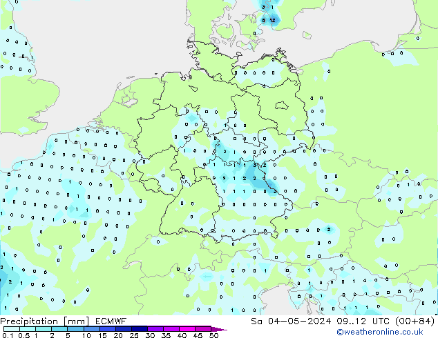 Précipitation ECMWF sam 04.05.2024 12 UTC