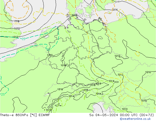 Theta-e 850hPa ECMWF So 04.05.2024 00 UTC