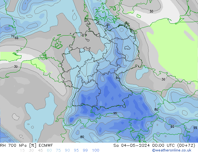 RH 700 hPa ECMWF Sa 04.05.2024 00 UTC